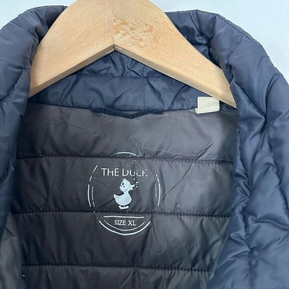 SAVE THE DUCK Men’s Navy Quilted Ultra Light Zip Hooded Jacket - Picture 4 of 11